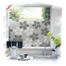 flowers decorative glass films for window privacy frost